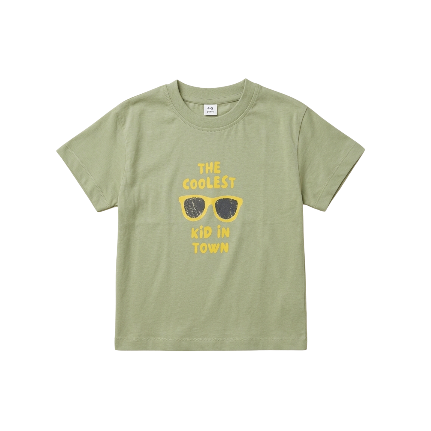Oversized Unisex Kids T-shirt Olive
